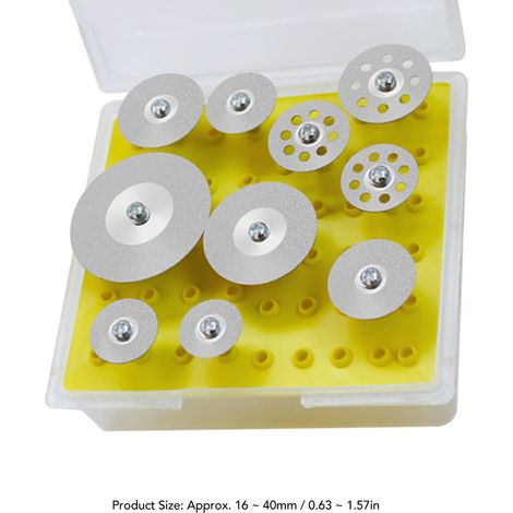 10 disques de coupe en verre diamantés pour brasage, disques de meulage en verre diamantés, disques de meulage et de polissage pour carreaux de céramique, disques de coupe en argent, 16 à 40 pièces pa (1/5)