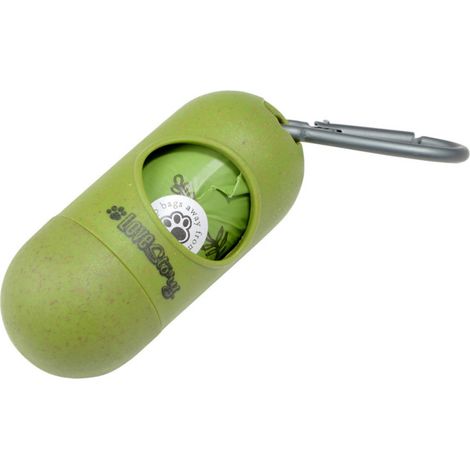 Distributeur de Sacs à Excréments "Bio" 10cm Vert (1/4)
