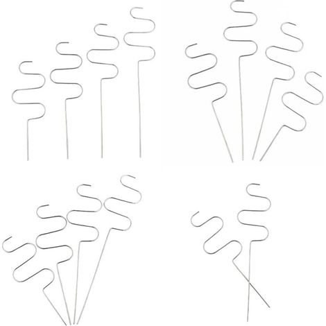 Support pour plantes d'intérieur, 30cm, lot de 4, argenté – Pour Monstera, lierre, vignes et autres plantes grimpantes, design discret, tige métallique, croissance verticale (1/3)