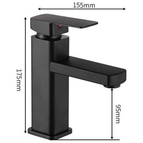 Robinet de salle de bain, robinet de lavabo avec douchette extractible pour eau chaude et froide, finition cuivre noir durable, facile à nettoyer ou à remplacer. FLITI (1/4)