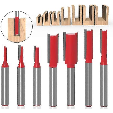 Fraise droite, lot de 7 fraises en carbure de tungstène, queue de 6 mm, outil multifonction Tri Tool (1/4)
