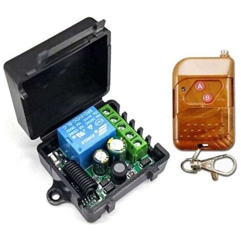 Green Mobility-Système de télécommande radio AC90V-256V avec éclairage/lampe LED, couvercle de pompe à eau et bouton-poussoir. Émetteur-récepteur sans fil pour porte de garage, 433 MHz, 1 canal, mome (1/4)