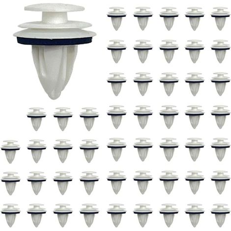 50 clips de fixation universels pour carrosserie, rivets en plastique, bandes de fixation pour panneaux de porte (1/4)