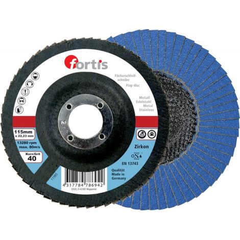 Disco de cizallar forma cúpula 115mm Grano 80 FORTIS