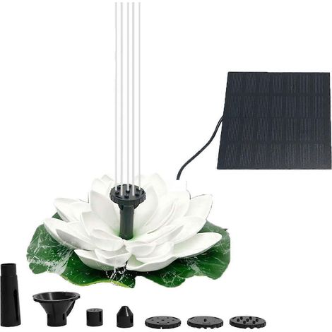 Fantana Solara pentru gradina,iaz,piscina,cascada,haarförmig,8 Sprühmodule,Plutitor-Dekor,1,5W Solarpanel