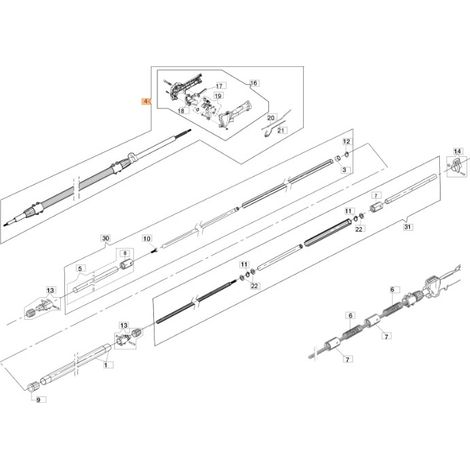 Asta potatore PPX271 PPX275 ORIGINALE OLEOMAC 63090082R