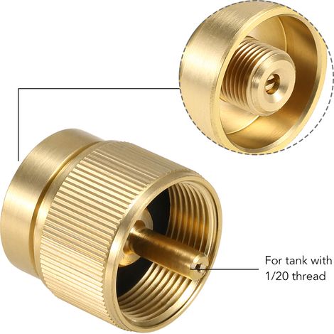 Adaptateur de réservoir de carburant Propane, sortie de Valve Lindal, poêle de Camping, conversion de gaz, entrée de cylindre de 1 LB (1/5)