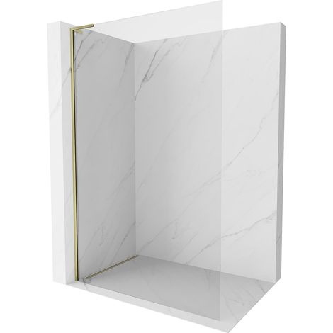 Mexen Kioto-X L Duschwand Walk-in 70 x 200 cm, transparent 10 mm, gold - 800-070-107-50-00-X (1/5)