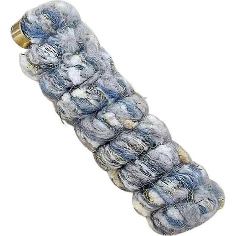 Élastique à cheveux en spirale de téléphone arc-en-ciel, pince à cheveux, outil de tressage, spirale en laine cachemire colorée pour fille-Blue (1/5)