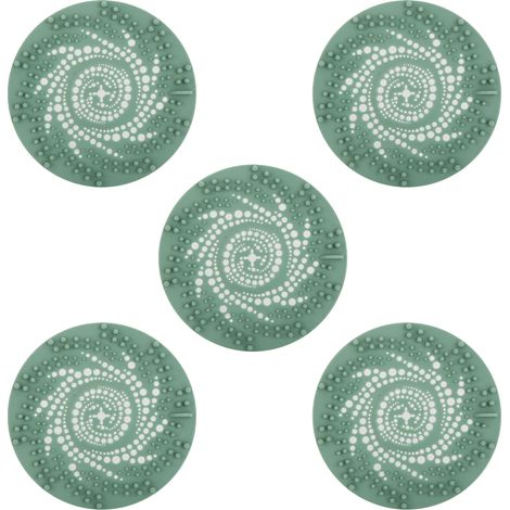 4 filtre à cheveux, silicone flexible, 14 x 14 x 1 cm, pour bonde de douche plate ou à dôme, salle de bain cuisine baignoire (1/5)