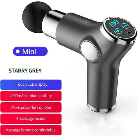 Filiyano-Mini pistolet de massage vibrant rechargeable avec pistolet de massage, appareil d'exercice portable pour la relaxation musculaire 03290