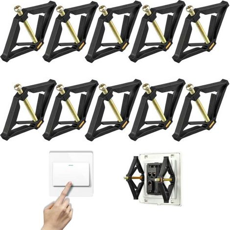 10-teiliges Set Steckdosen-Halterungsstangen, Elektrikerzubehör, Wandsteckdosenhalterung, Kassettenreparaturwerkzeug (1/5)