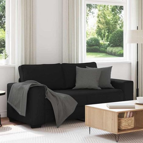 2-Sitzer Schlafsofa mit Schlaffunktion, 140 cm, Stoff, Schwarz (1/5)