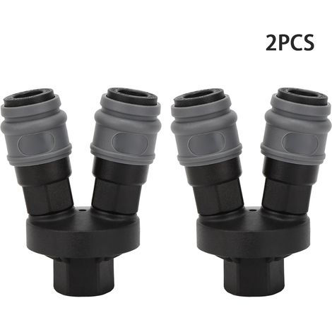 2 Pièces Raccord Rapide C-Type Acier Plastique Rond Bidirectionnel Connecteur Pneumatique Industriel Accessoire (1/5)