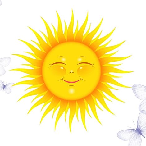 Autocollant Mural Soleil Sticker Mural Décoratif Amovible Pour Salon Et Chambre D’Enfant Décoration Murale Autocollante Facile À Poser Et À Retirer 32.50 X 31.00 X 0.10 Cm 1 Pièce (1/5)
