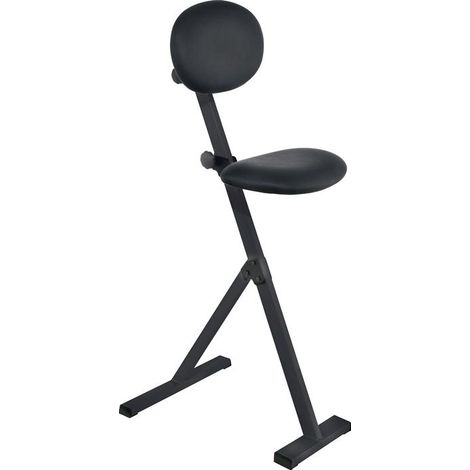 Stehhilfe ErgoPlus Skai-Kunstleder Sitzhöhenverstellung 550-900 mm Stahlrohr schwarz (1/2)