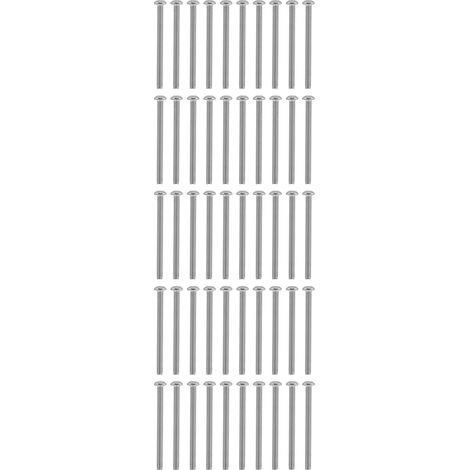 50 vis M4 à tête cylindrique creuse en acier zingué pour instruments électroniques classifiés 2802-0004-0050 (1/5)