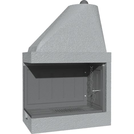 Camino legna prefabbricato ghisa focolare aperto reversibile ds90tgh calore (1/5)