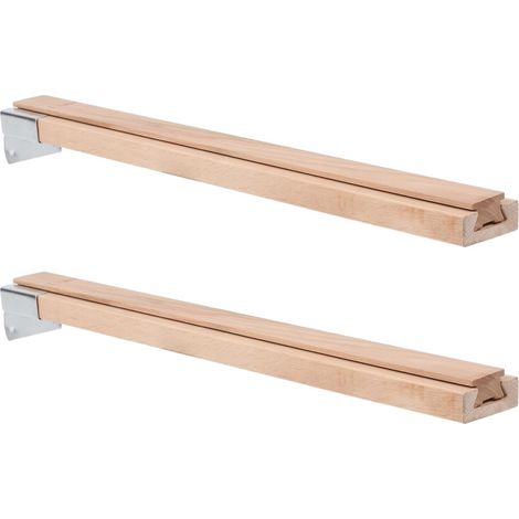 Lot de 2 glissières tiroir en bois, rails à montage inférieur, fluide, (1/5)