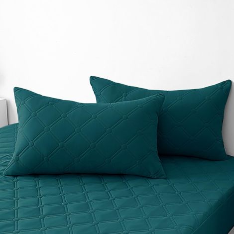 Taie d'oreiller Imperméable 50x80 Cm Lot De 2, Housse De Coussin Doux Anti-Acariens, avec Fermeture par Enveloppe, Protege Oreiller Résistant Et Hypoallergénique, Vert Foncé (1/5)