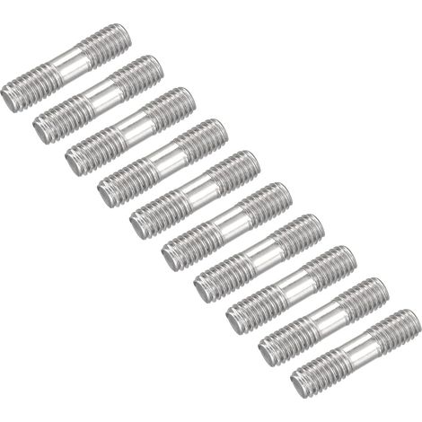 Double Terminal Goujon Vis (M6 Filetage 25mm Longueur) 304 Inox Acier Double Fileté Barre Boulons - pour Maison Entretien (1/5)