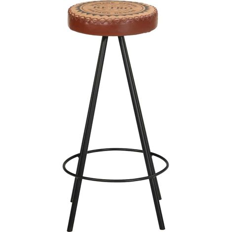 Maison Exclusive - Sgabelli da Bar 4 pz in Vera Pelle