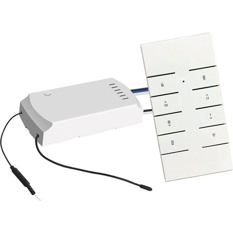 1 Contrôleur ventilateur plafond WiFi, PC blanc, télécommande RM433, vitesse réglable, compatible Alexa Google, AC 100V-240V (1/5)