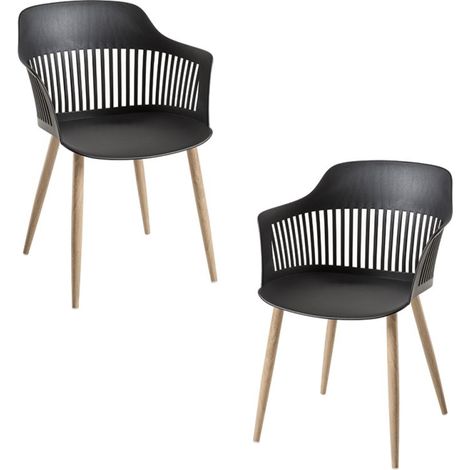 Packs Sillas Comedor - Pack 2 Sillas Lisy - Negro (1/5)