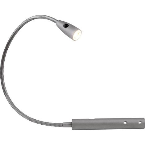 [GEBRAUCHT] B-Ware LED-Nachttischlampe BERTA 1.5W Warmweiß Flexarm Silber Heitronic 40cm (1/2)