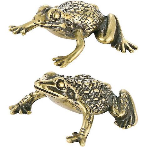 1 ensemble de statues de grenouilles en laiton (1/3)