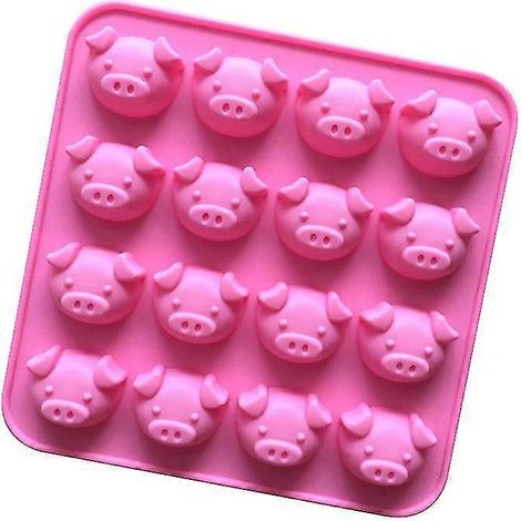 Silikon-Fondantform mit Cartoon-Schweinegesicht (1/4)
