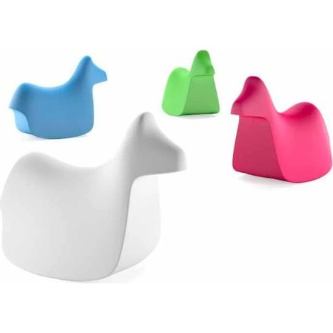 Cheval à bascule pour enfants design moderne jouet en polyéthylène Pony - Vert foncé