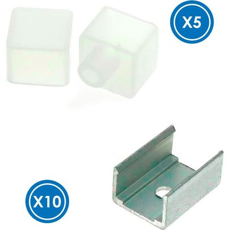 IluminaShop - Pack Tapones y Grapas para Funda de Silicona Cube 12X12
