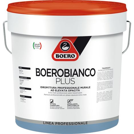 BOERO BIANCO PLUS 14 Litri pittura idropittura bianca traspirante antiumidità coprente
