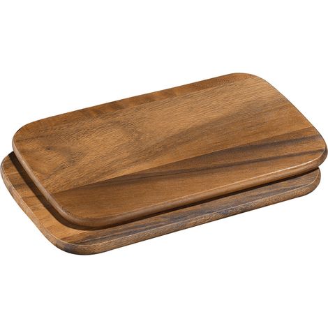 Planches à petit-déjeuner Zassenhaus, acacia, 26x17x1 cm, 2 pièces.