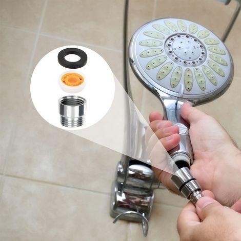 Limiteur de Débit d'Eau pour Douche et Robinet Économiseur d'Eau 7 Débits Différents Embout de Douchette et Cuisine (1/5)