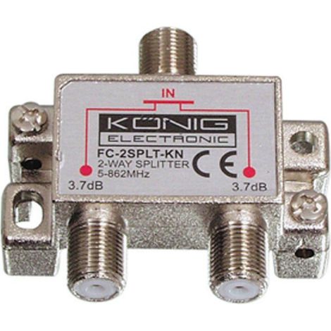 1 Répartiteur antenne satellite, 1 entrée 2 sorties, connecteur coaxial TV à vis, fréquence 5-2400MHz, pour réception satellite