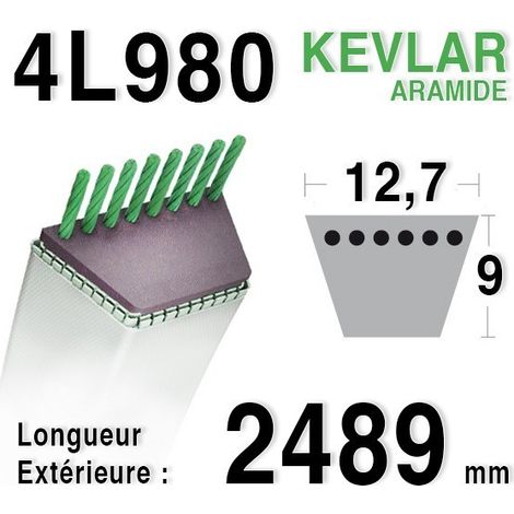 Courroie adaptable 4L980 – Accessoire tondeuse HONDA – Longueur 980mm – Pour coupe précise et efficace