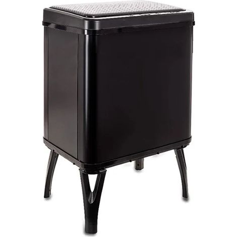 WELL HOME - Cubo de Basura inteligente para Reciclaje con apertura automática y contacto manual 15L+15L 35,5x26x60cm Color Negro (1/3)