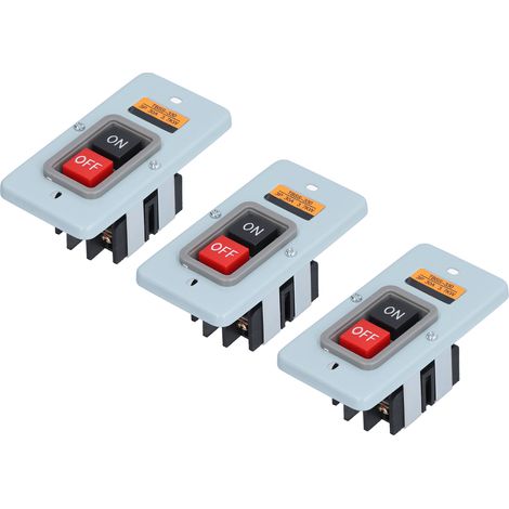 Boîtier de commande d'alimentation à bouton-poussoir (10 pièces) triphasé ON OFF 380 V 30 A TBSS-330 (1/5)