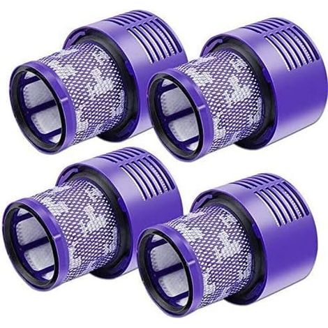 Paquete de 4 filtros V10 para aspiradoras Dyson, 4 filtros de repuesto para aspiradoras Dyson V10, V10 Absolute, V10 Animal, V10 Motorhead y SV12, número de pieza de repuesto 969082-01 (1/5)