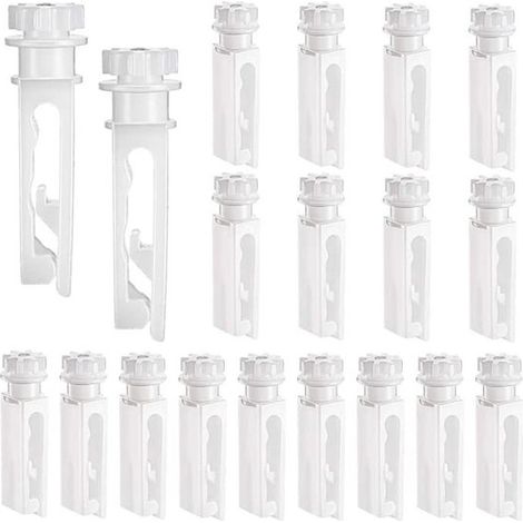20 piezas de rodillos verticales para cortinas con varilla giratoria - Accesorios de rodillos de bolas para cortinas verticales (1/2)