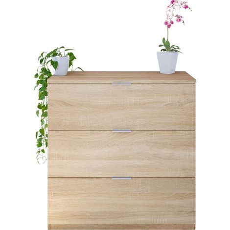 Comoda 3 cajones roble canadian (1/5)