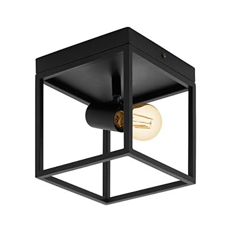 Plafoniera Moderna Silentina Acciaio Nero 1 Luce E27 (1/3)
