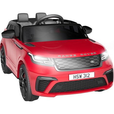 Voiture Électrique Enfants sous Licence Land Rover, 12V Véhicule Électrique Enfant avec Télécommande, Musique, MP3, 3 Vitesses, Phare LED, Klaxon, pour Enfants 3+ ans Rouge (1/4)