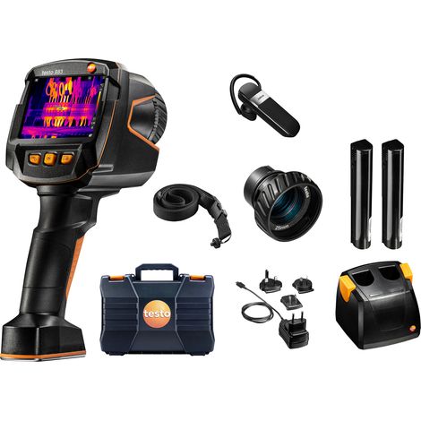 Wärmebildkamera (30°+12°Obj.,320x240px,27Hz,man.Fokus,App,Laser) testo 883-1 Set (1/5)