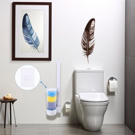 Kit de brosse WC avec 18 recharges, brosse WC avec lingettes nettoyantes jetables, brosse WC jetable (1/5)