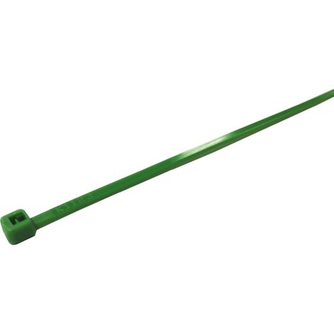 Serre-câble RS PRO 150mm x 3,6 mm Vert en Nylon 66 ( Prix pour Sachet de 100 )