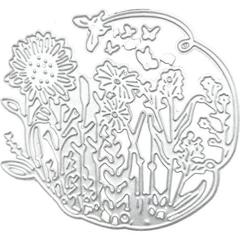 Stanzschablone für Metall mit floralem Schmetterlingsmotiv, Vorlage für Scrapbook-Album, Papierkarten, Prägung