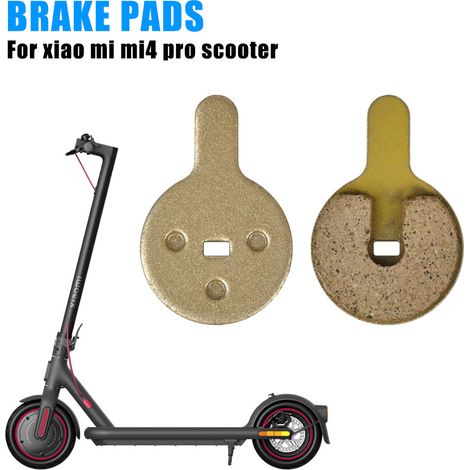 Plaquettes de frein pour trottinette Mi PRO4 en stock - entièrement métalliques à base de cuivre - 22,5 x 32,5 x 4 mm (1/5)